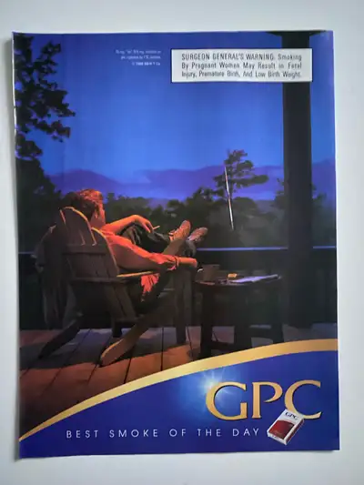1999 GPC Cigarettes Original Ad, View more