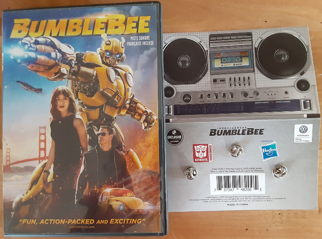 DvD - Bumblebee + 3 épinglettes (3 pins) dans CD, DVD et Blu-ray  à Ouest de l’Île - Image 3