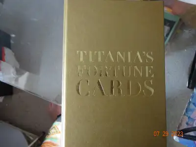 Book: Tatianas Fortune Cards, nice gold holder, book explains, View more