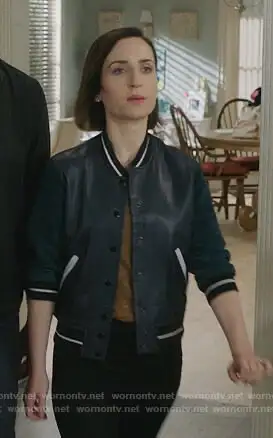 A stylish leather jacket for women, View more