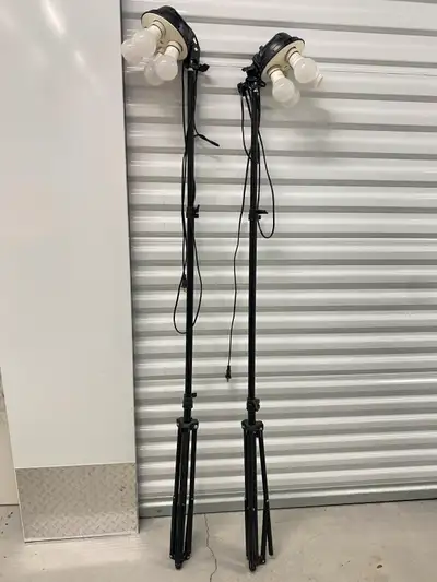 Pair of Utility Work Lights on Tripods, View more
