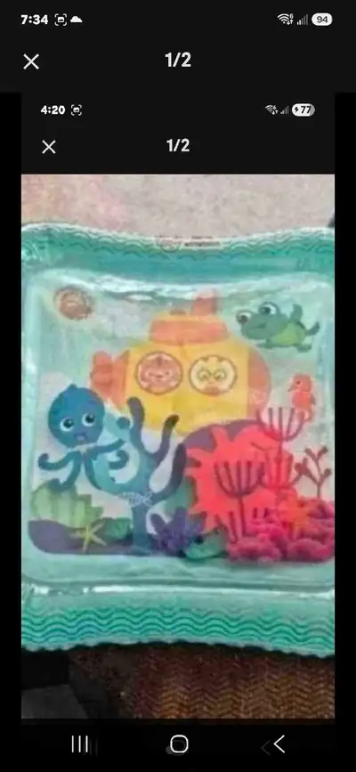 Engage your little one with this Baby Einstein sea-themed inflatable water mat, perfect for tummy ti...