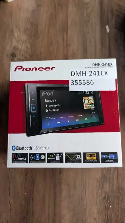 I'm selling a Pioneer DMH-241EX car stereo receiver, which features a 6.2-inch WVGA touchscreen disp...
