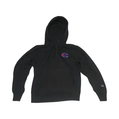 Champion Reverse Weave Long Sleeve Black Pullover Hoodie Size S, View more