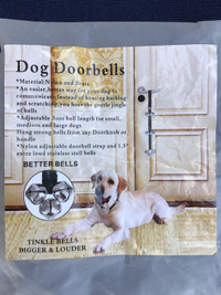 New dog doorbells & a clicker for training
