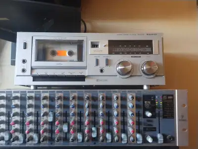 Sanyo RD5008 Cassette Deck and Behringer Eurorack Pro RX1202FX, View more