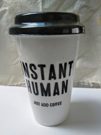 NEW, Indigo Travel Coffee Mug Ceramic