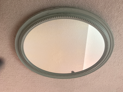 Antique oval wall mirror, View more