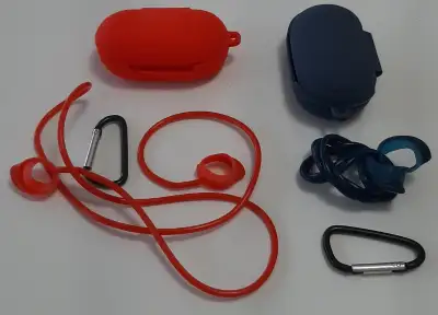 Protective Cover Case Silicone for Samsung Buds I have 2 sets (red and blue see photo). * Price for...