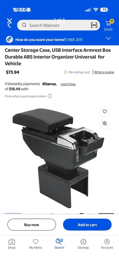 Center Storage Case, USB Interface Armrest Box ABS Interi, View more