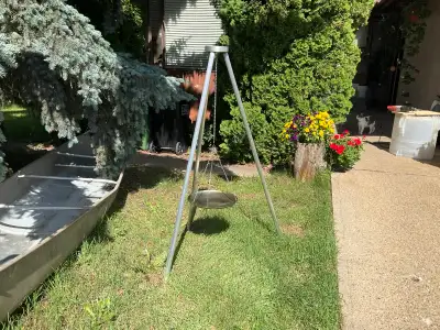 Camping Fire Cooking Tripod With A 16” Pre-seasoned Wok $150, View more
