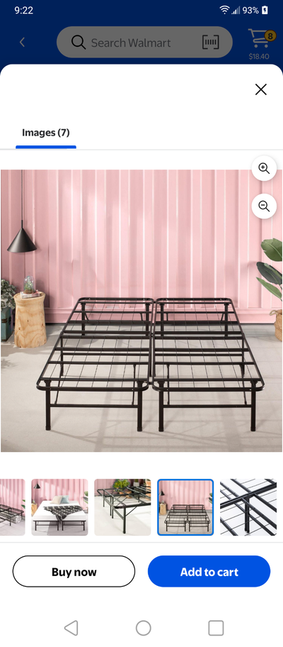 Double size bed frame ,no box spring needed ,, View more