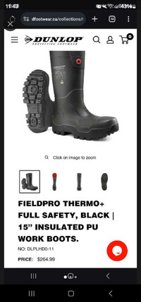 Dunlop Purofort rubber boots.