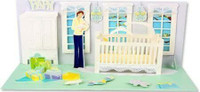 New Pop-Up Panoramic Greeting Card - Baby's Room (A-031) - $10