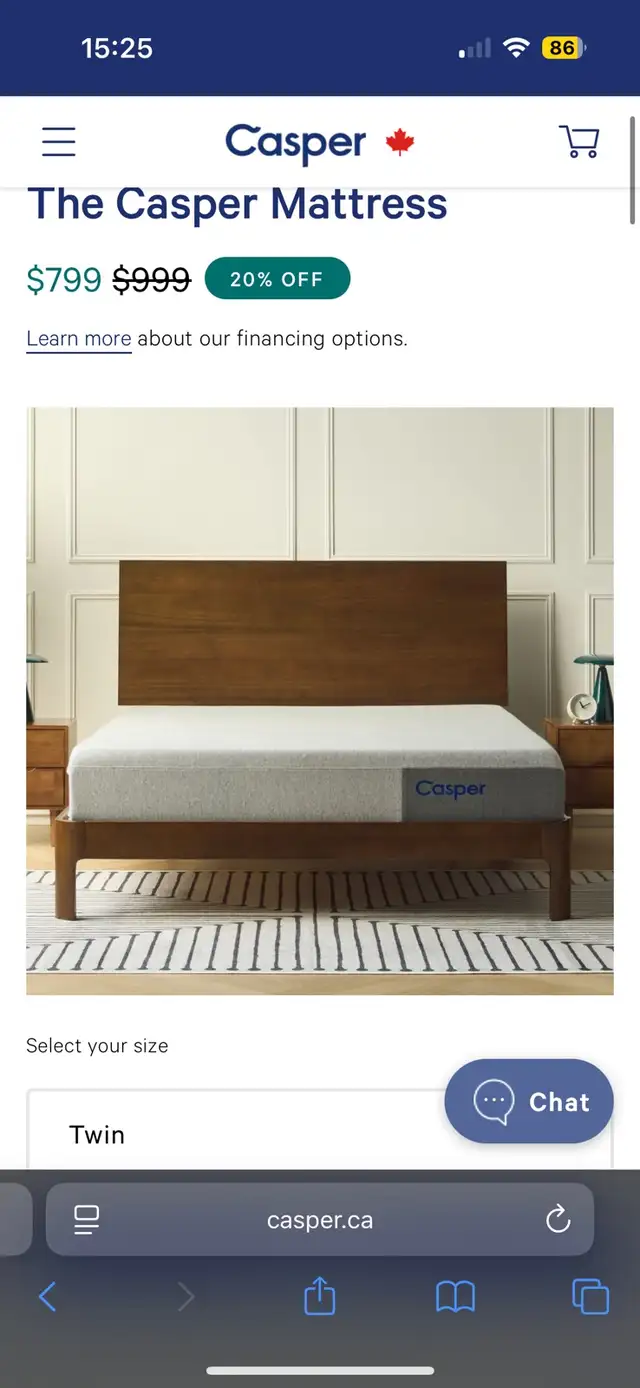 Casper Twin Mattress & White Metal Bed Frame in Beds & Mattresses in City of Toronto - Image 4