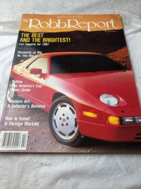 VINTAGE 1987 ROBBREPORT MAGAZINE FOR THE AFFLUENT #M1252