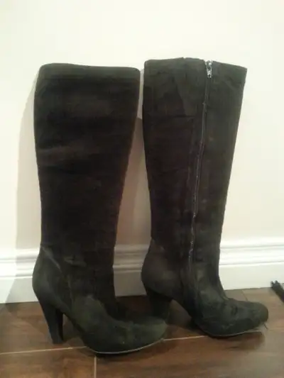 BLACK SUEDE BOOTS, View more