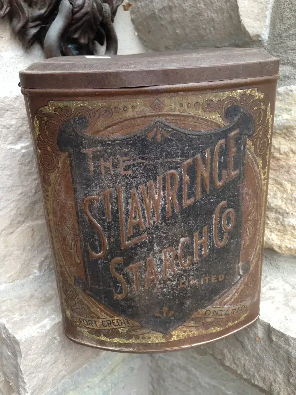 VINTAGE ST LAWRENCE STARCH PORT CREDIT ONTARIO ROYAL TINS in Arts & Collectibles in Mississauga / Peel Region - Image 2