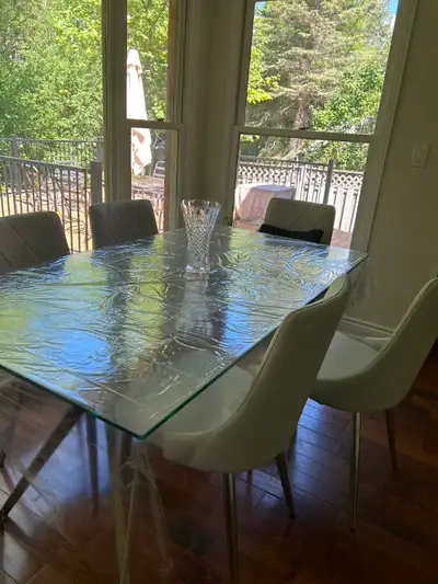 Dining table with 6 chairs, View more