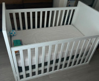 Baby Relax Miles 2-in-1 Convertible Crib + KidiComfort Mattress