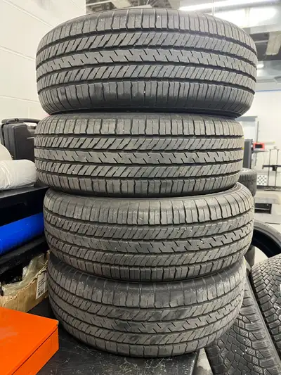 Set of 4 Yokohama Geolander G91 All-Season tires. Tread on all 4 measure at 7/32nds