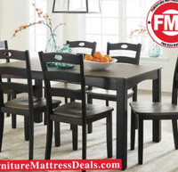 Brand New 7 Piece Table and 6 Chairs Dining set Black Chic $1020