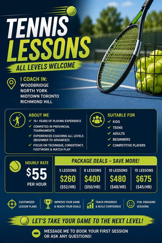 PRIVATE TENNIS LESSONS446508977809018880