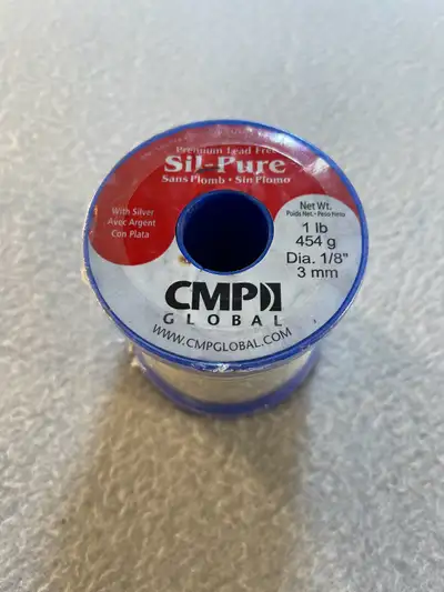 Sil-Pure Premium Lead Free 1lb Wire Solder NEW! Sealed solder roll with silver / 1/8” diameter / plu...