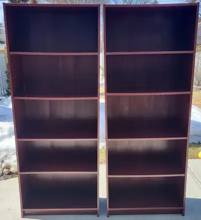 A Pair of 6 ft. 5 Shelf Book Cases, View more