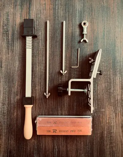 New Never Used - Professional knife sharpener with wet stones, View more