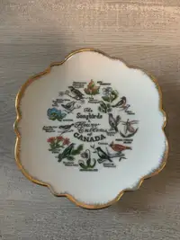 Songbird and Flowers of Canada Hanging Plate