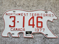 1977 / 78 Northwest Territory License Plate