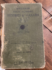 Antique Canadian History School Books 