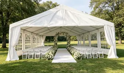 For Sale almost New tent 20x40’ use 1 for Birthday party. Price is firm