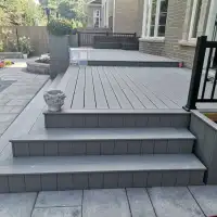 Composite deck and fence