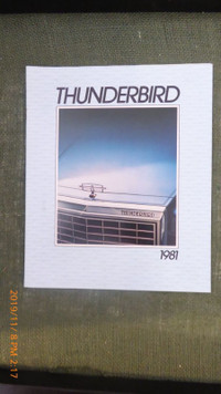 Original 1981 Ford Tbird car sales Brochure, in Penticton