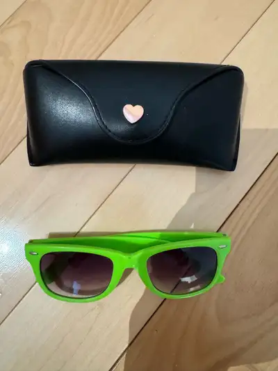 Green sunglasses + case, View more