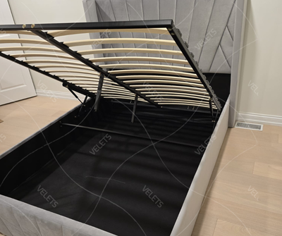 Queen bedframe and headboard, View more