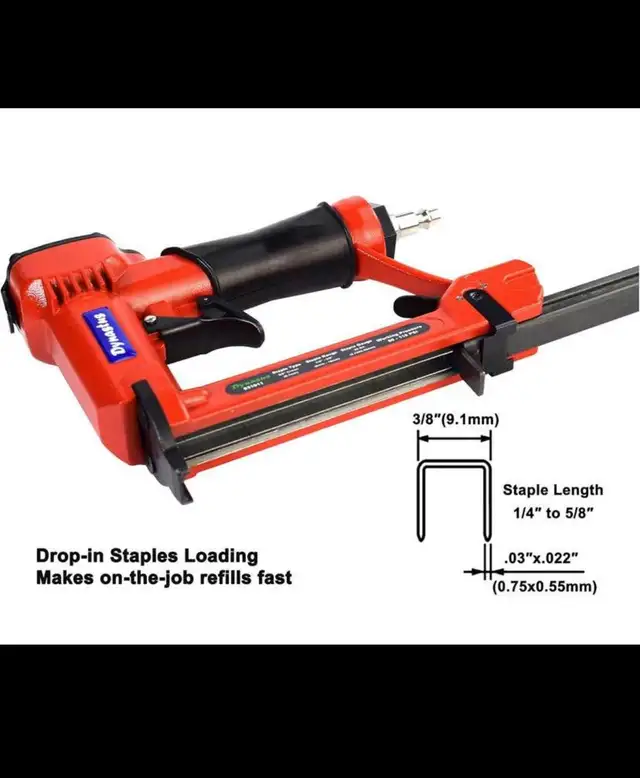 Dynastus Pneumatic Upholstery Staple Gun, 22 Gauge 3/8" Wide Cro in Power Tools in Hamilton - Image 5