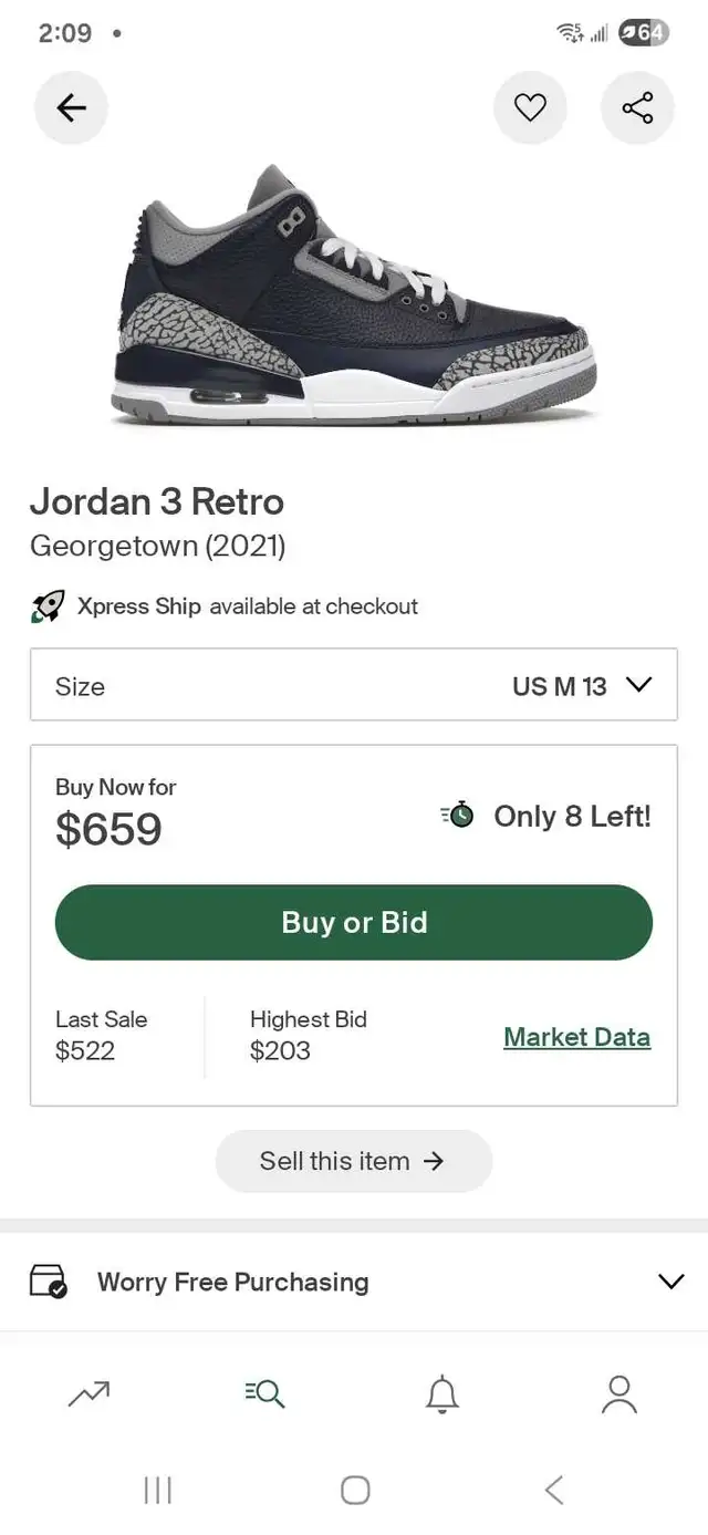 Jordan 3 Retro Georgetown Mens size 13 Blue in Men's Shoes in City of Toronto - Image 10