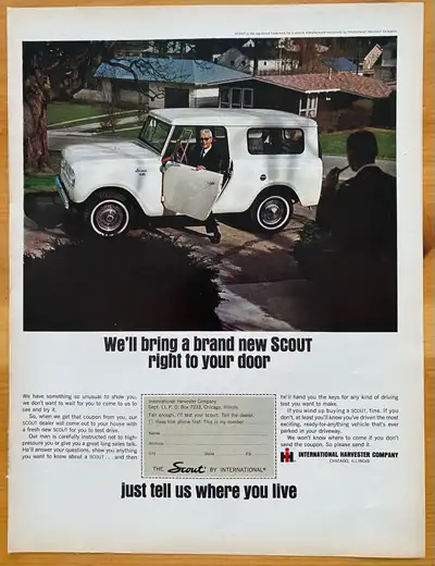 “Just tell us where you live.” Dimensions: 10 1/4 inches wide by 13 1/2 inches high. In excellent co...