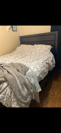 Queen size bed frame (mattress not included)