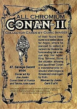 1994Conan Series 2 All Chromium#45 Savage Sword#23 BACK WRONG NO dans Jouets et jeux  à Longueuil/Rive Sud - Image 2