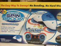 Spin broom floor sweeper