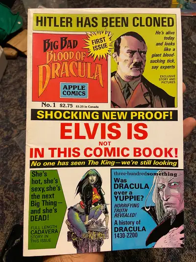 Big Bad Blood of Dracula Comic Book Hitler Has  Apple Comic, View more