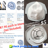 Must Go! 2x Replacement filter for Bissell Magic Vac Powerbrush