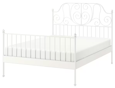 FS: IKEA double size LEIRVIK bed frame, also mattress, and dolls, View more