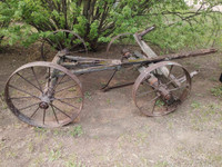 Vintage Steel Wagon Wheels 