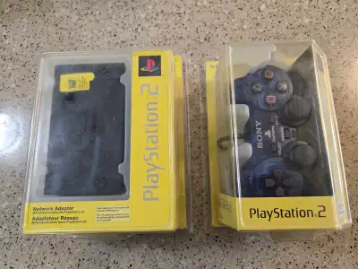 Selling 2 rare pieces for the PlayStation 2 NEW and Sealed Ocean Blue Ps2 Analog Controller - $150 N...