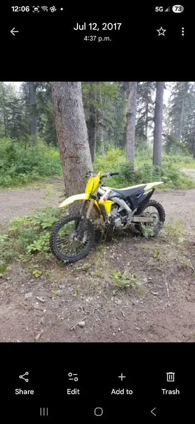 2017 rmz 450 has under 25hours on it and I can prove it just dont ride anymore need gone ASAP come w...